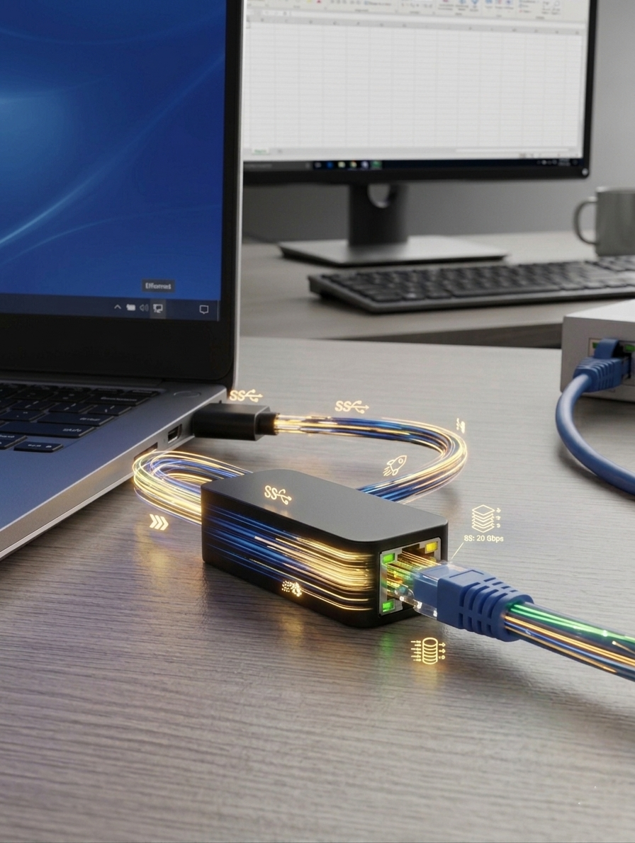 GL-93 USB 3.0 to Gigabit Ethernet Adapter (1000Mbps) with Compact Storage Design - Image 6